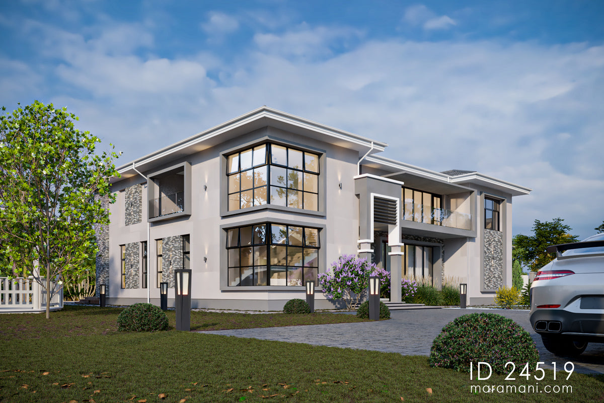 Contemporary 4-bedroom house plan - ID 24519 - Maramani.com