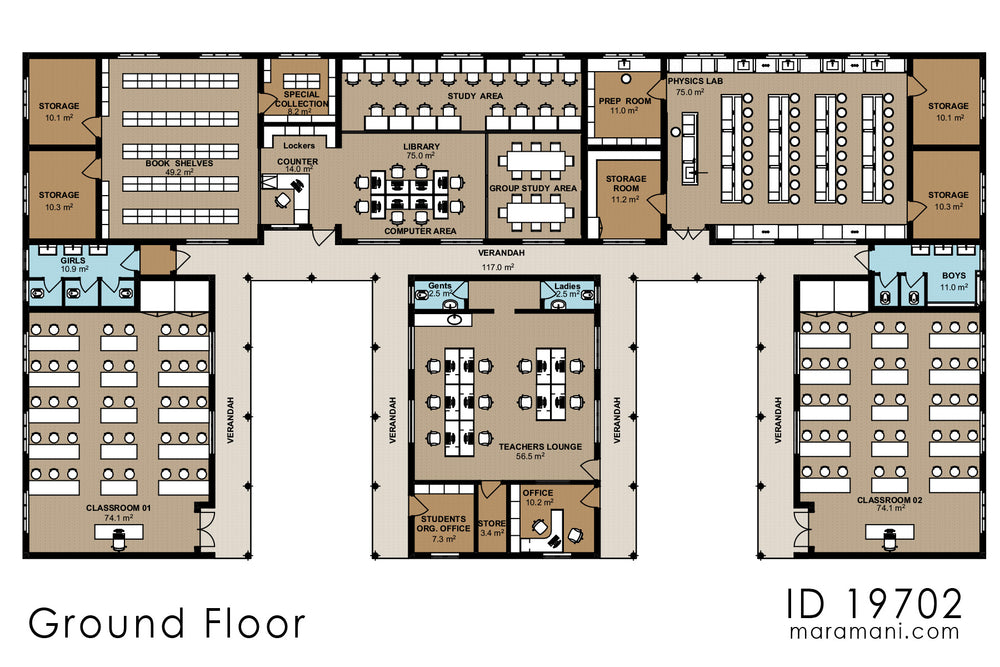 Spacious 1-Story Building with Multiple Facilities - ID 19702