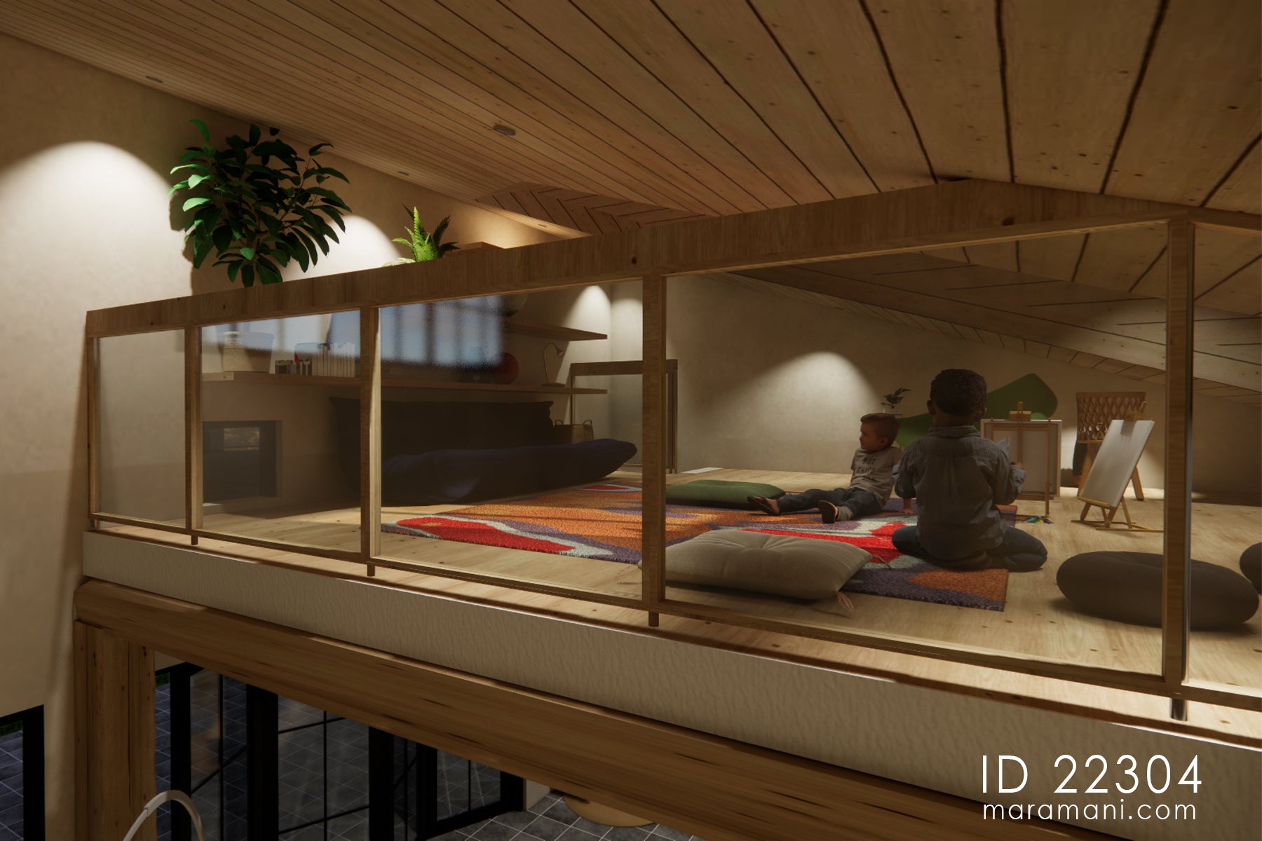 Modern 2-Bedroom, 2-Story House Plan - ID 22304