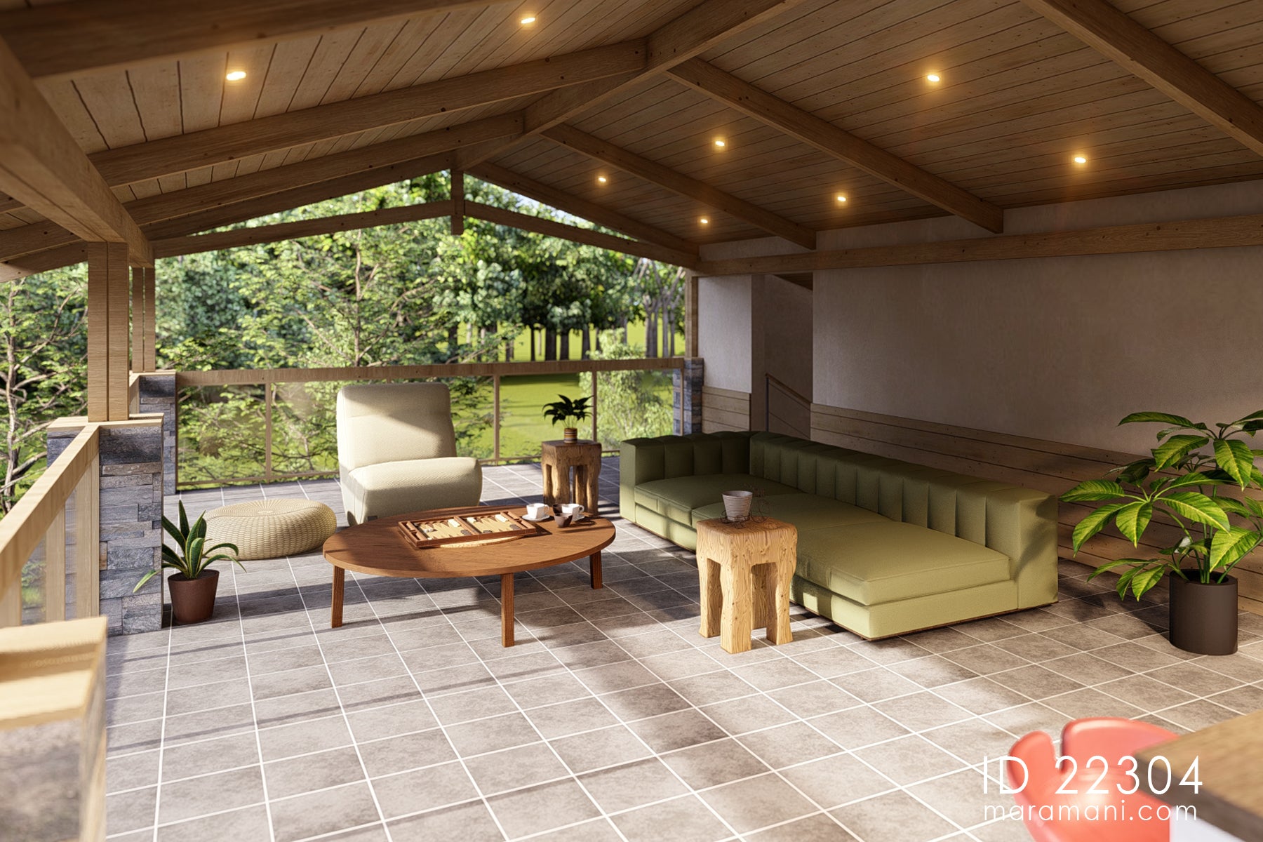 Modern 2-Bedroom, 2-Story House Plan - ID 22304