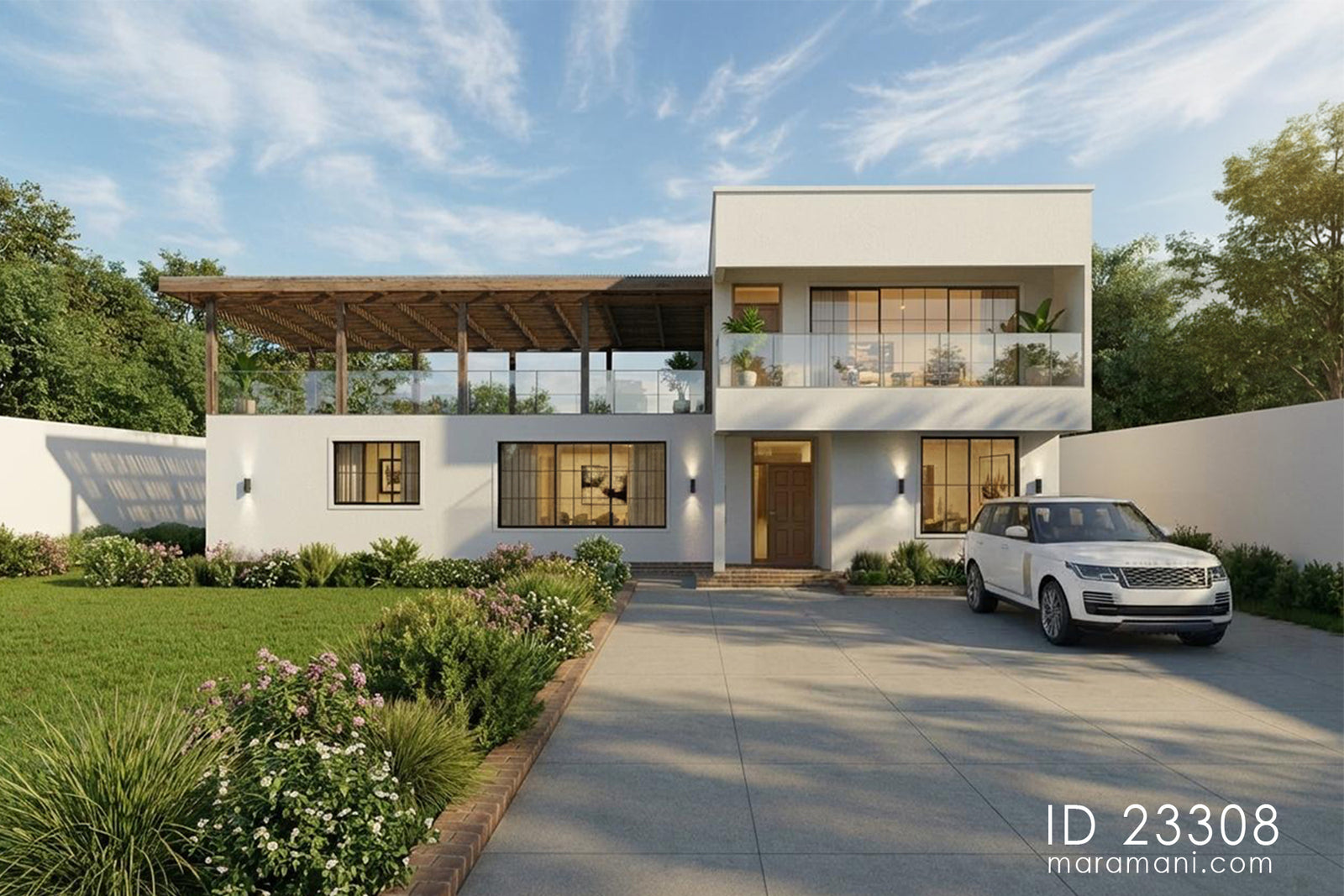 3-Bedroom Contemporary Tropical House Plan - ID 23308