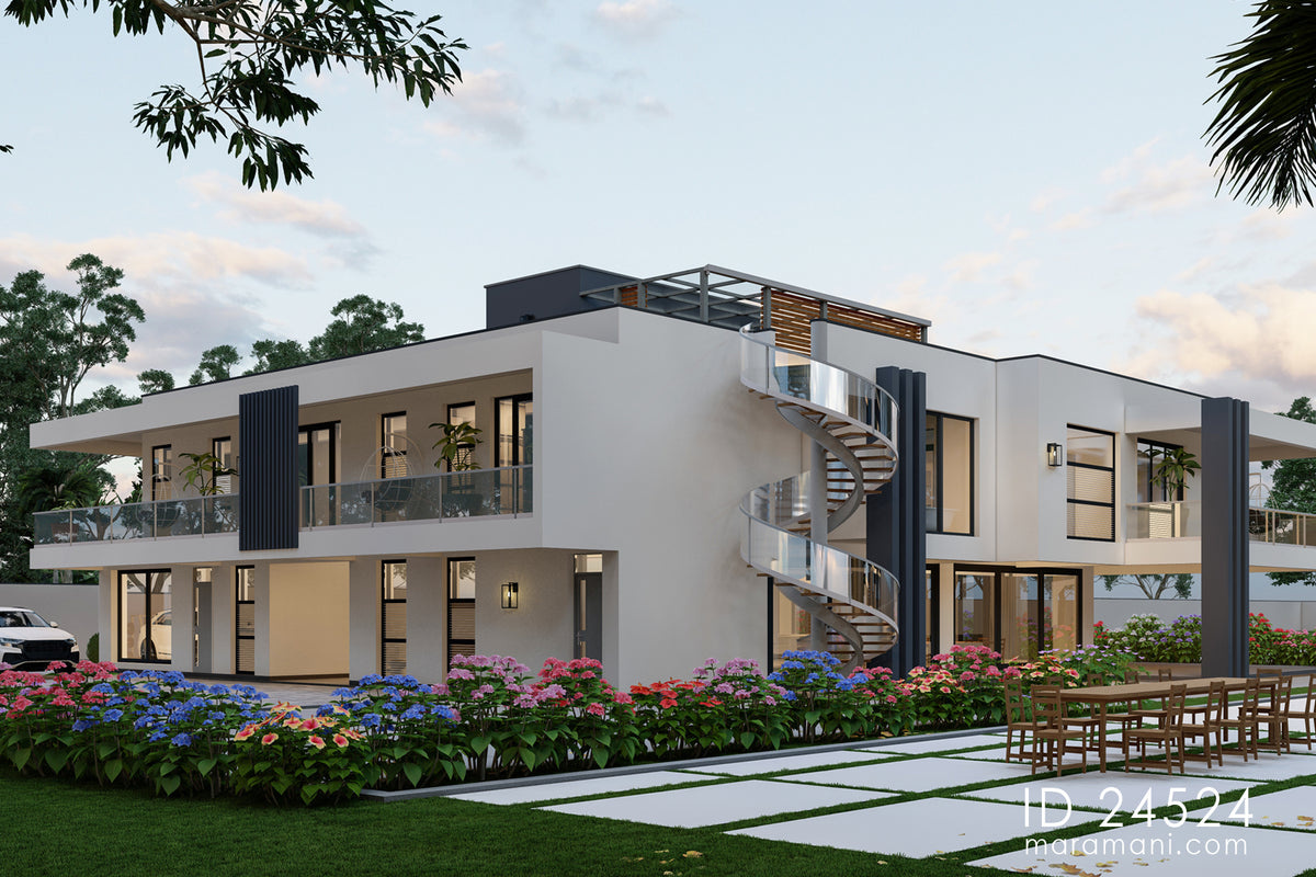 Luxury 4-Bedroom Contemporary House Plan – ID 24524 - By Maramani SEO