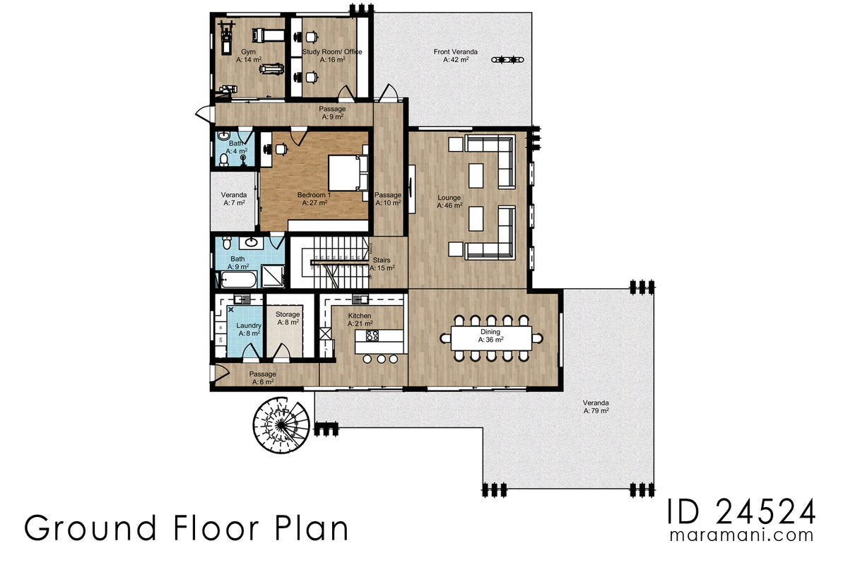 Luxury 4-Bedroom Contemporary House Plan – ID 24524 - By Maramani SEO