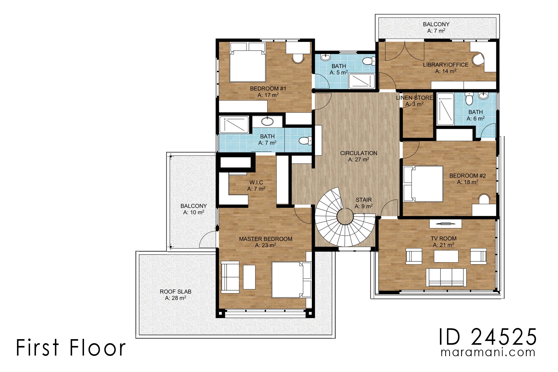 Elegant 4-Bedroom, 2-Story House Plan - ID 24525