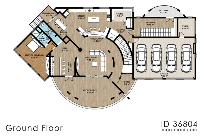 Modern 6 bedroom mansion - ID 36804 - House plans by Maramani