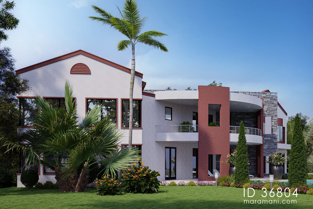 Modern 6 bedroom mansion - ID 36804 - House plans by Maramani