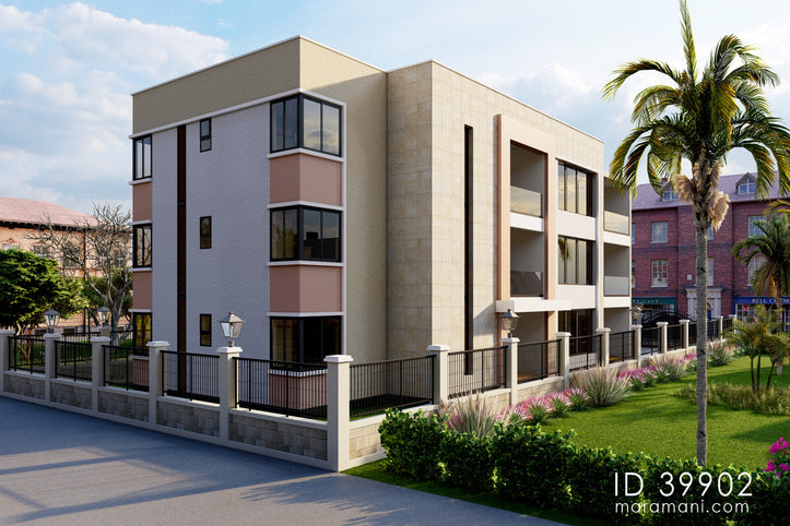 Rental Apartment House Plan - ID 39902 - Area: 609 sqm 