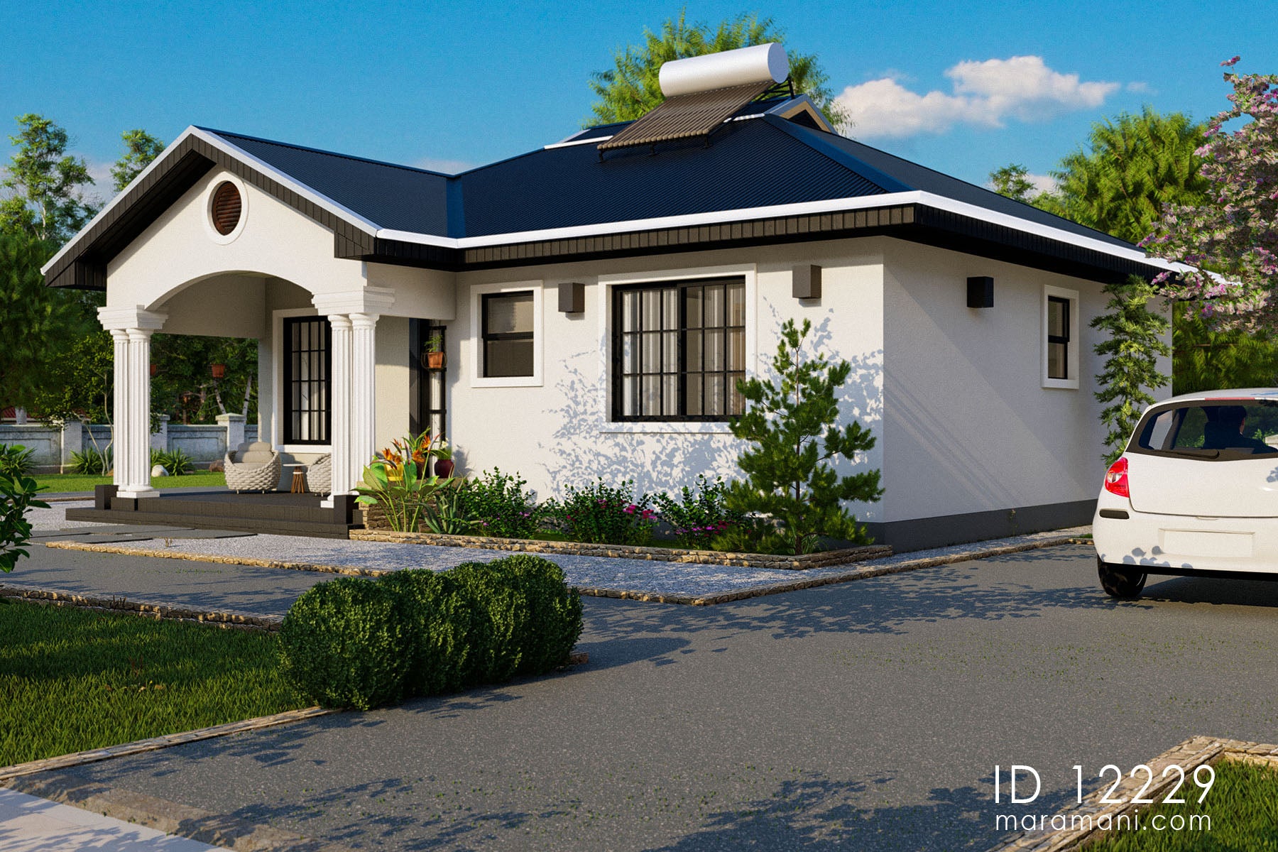 2 Bedroom Bungalow House Floor Plan