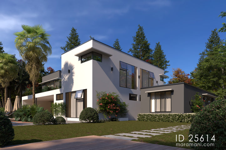 Two-storey 5 bedroom house plan - ID 25614 - Area 502 sqm 