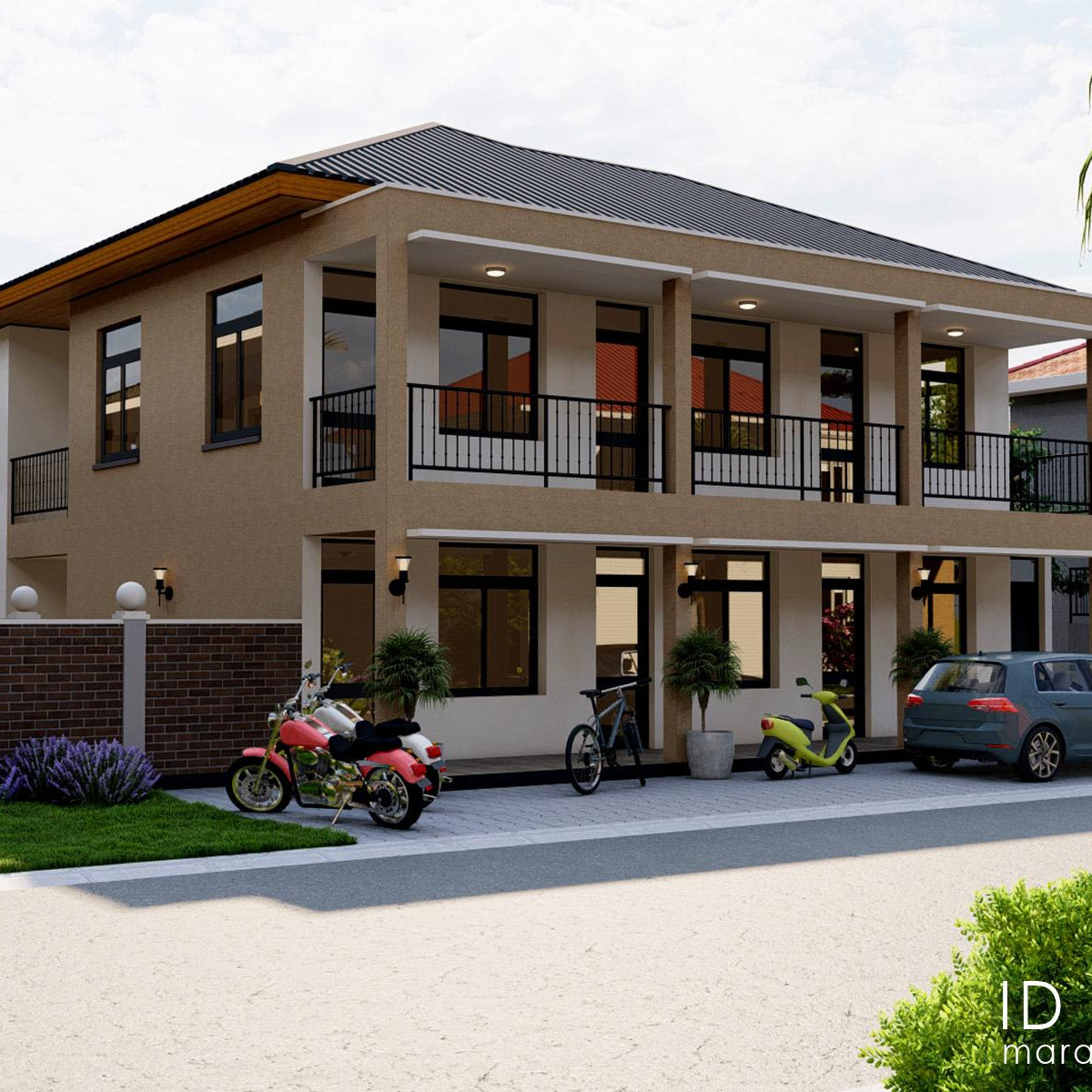 Two-storey bedroom apartment building ID 28901
