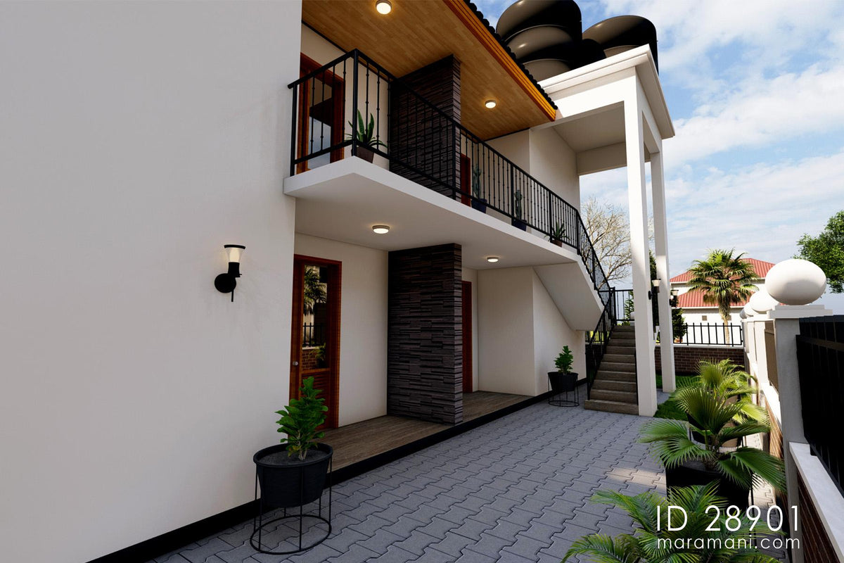 Two-storey 2 bedroom apartment building - ID 28901