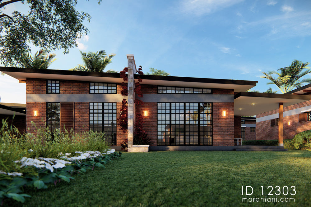 2 bedroom house plans open floor plan - ID 12303