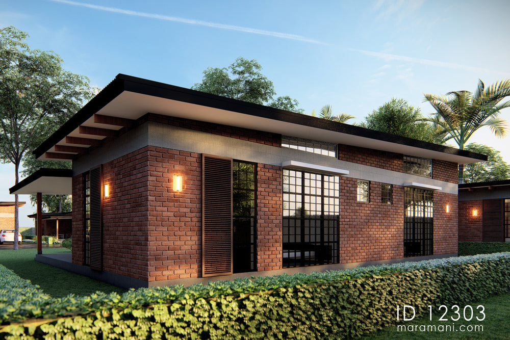 2 bedroom house plans open floor plan - ID 12303