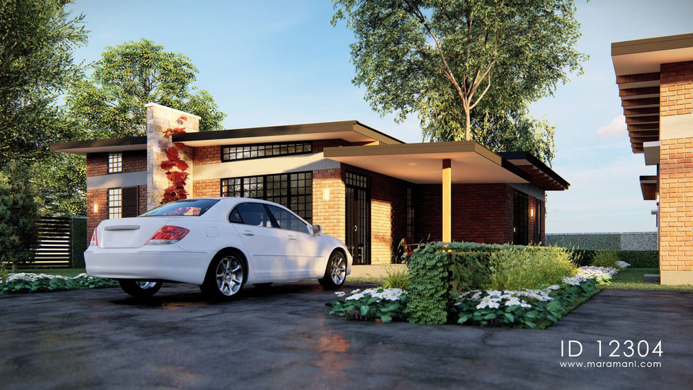 2 bedroom house plans open floor plan - ID 12304