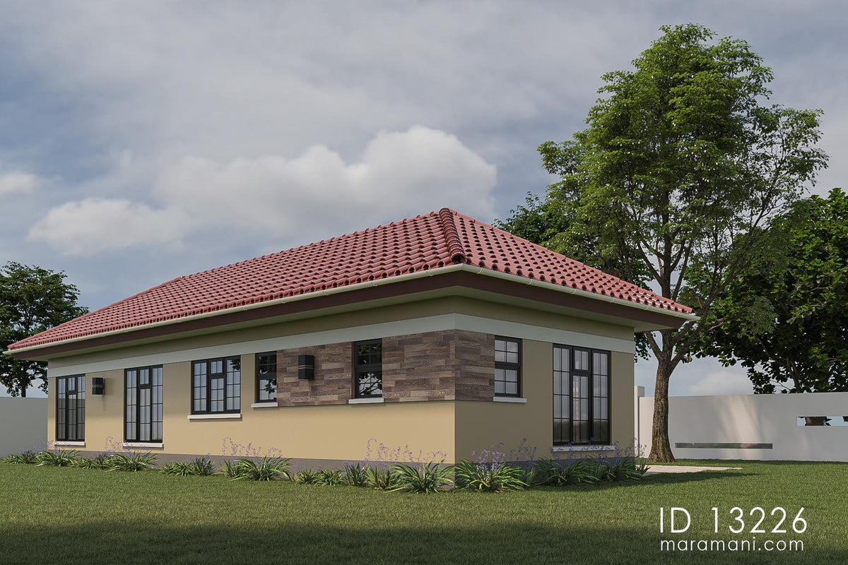 3 bedroom simple house plan - ID 13226 by Maramani.com