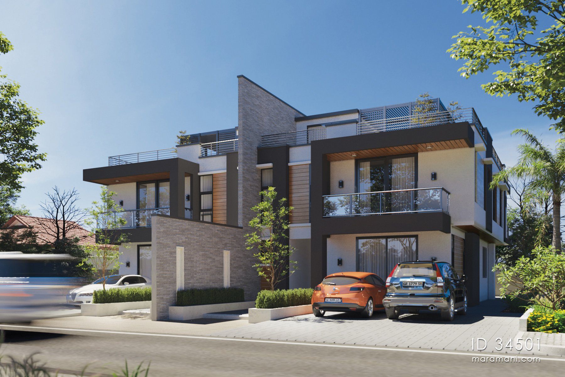 Triplex House Plans Designs