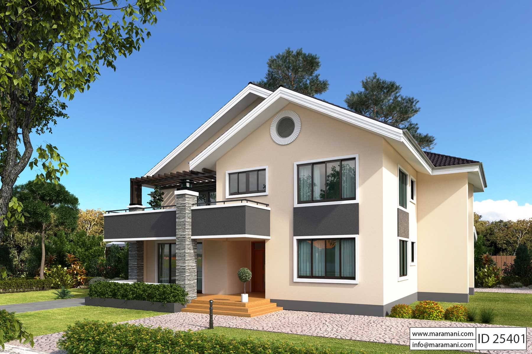 5 Bedroom House Plan - Id 25401 - Floor Plans By Maramani