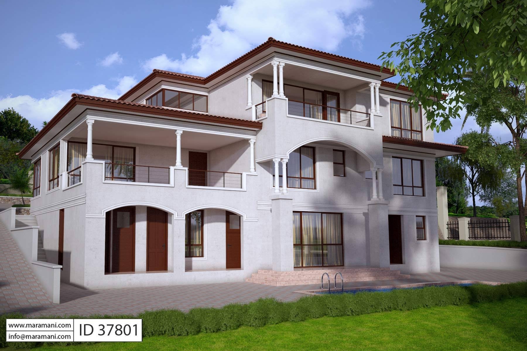 7 Bedroom House Design - Id 37801 - House Designs By Maramani