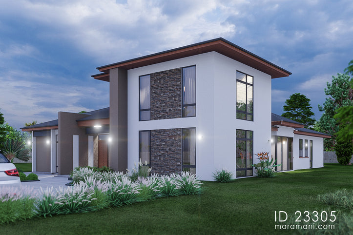 Contemporary 3 Bedroom House Plan - ID 23305 