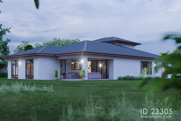 Contemporary 3 Bedroom House Plan - ID 23305 