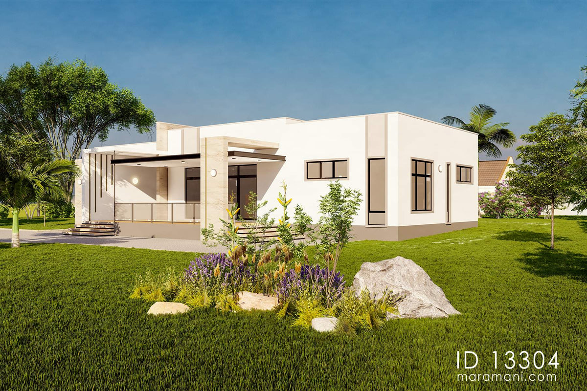 A Contemporary 3 bedroom house plan ID 13304 - Designs by Maramani.com