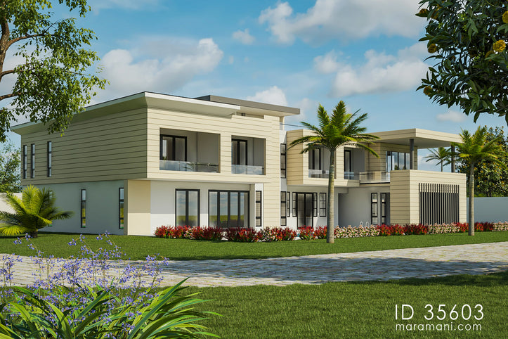 Contemporary 5 bedroom house design - ID 35603 
