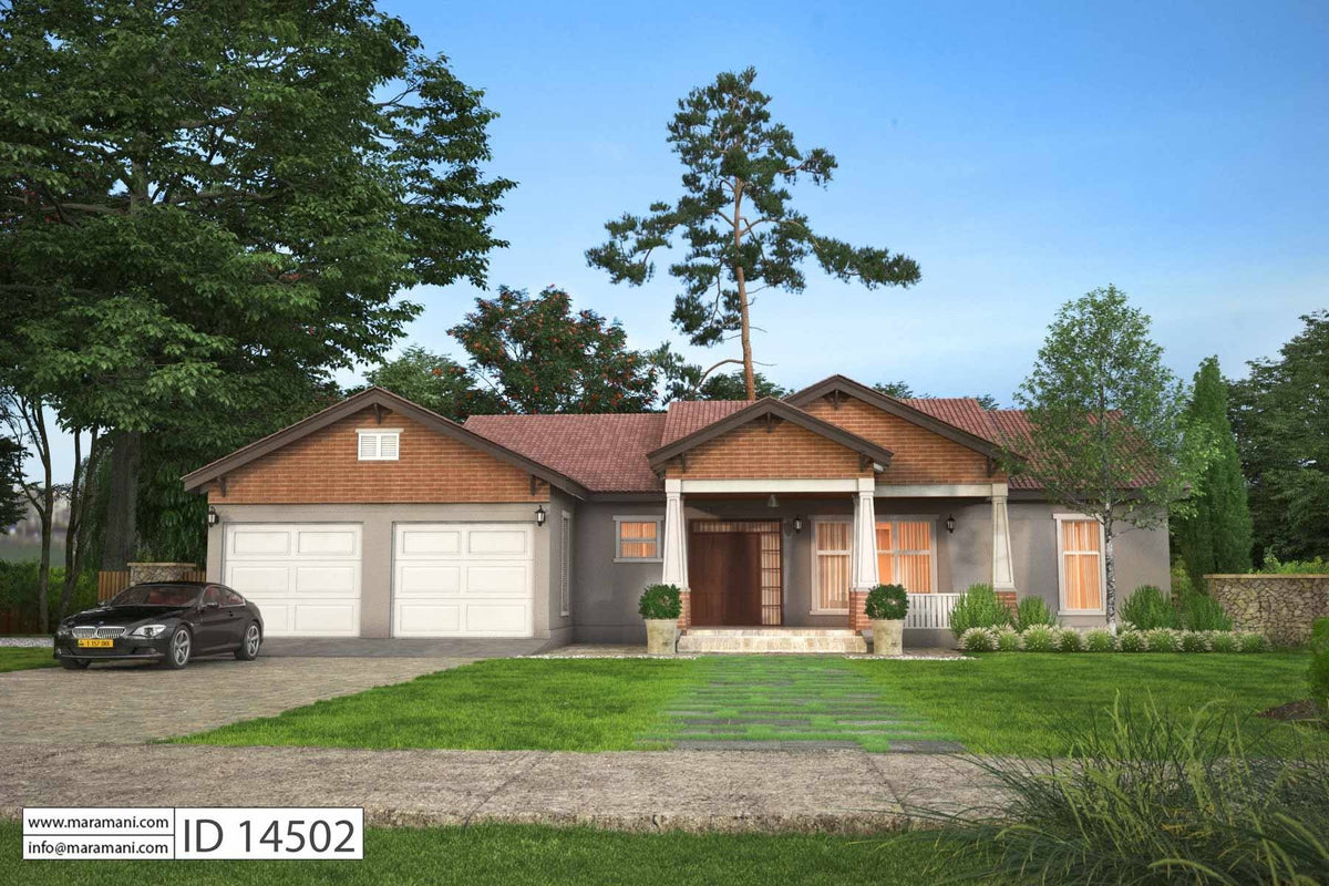 Four Bedroom Bungalow House Plan - ID 14502 - Floor Plans by Maramani