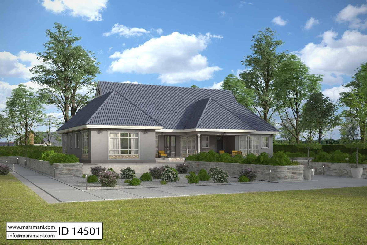 Four Bedroom Bungalow Plan - ID 14501 - House Plans by Maramani