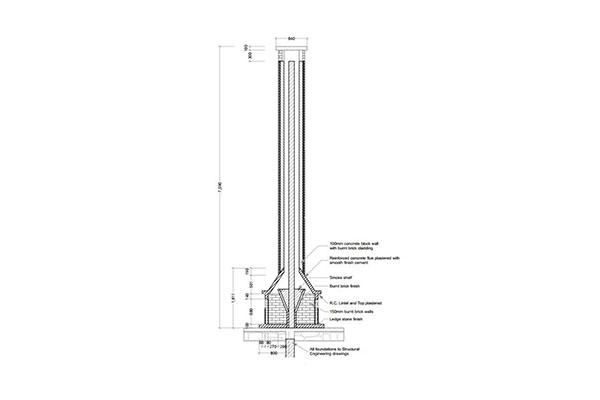 M.12.1 Double chimney cross section 