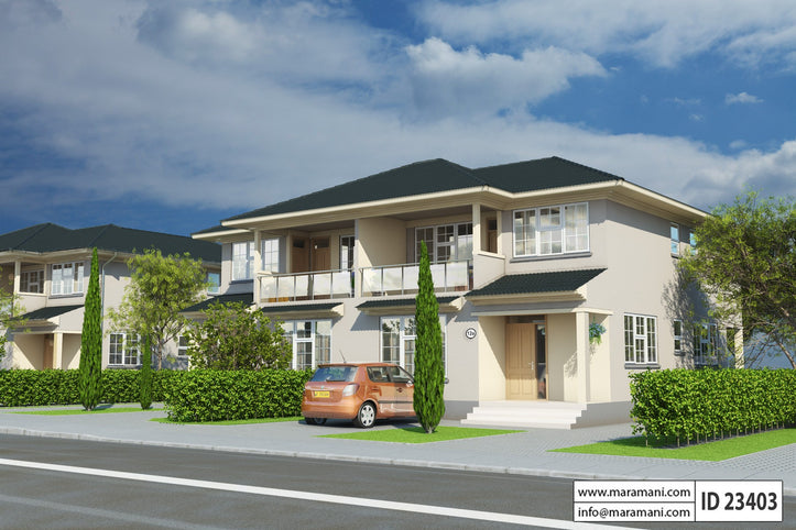 3 Bedroom Duplex House Plan - ID 23403 - House Designs by Maramani 