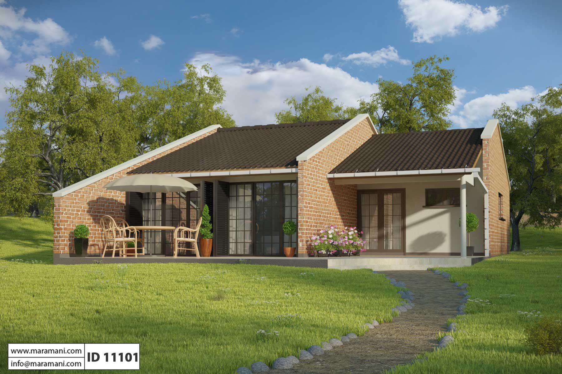 Simple floor plan 1 bedroom - ID 11101 - House Designs by Maramani